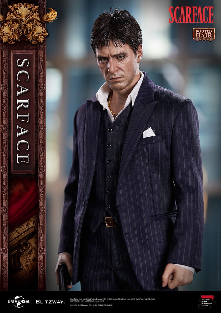 Scarface Superb Scale Statue 1/4 Tony Montana (Rooted Hair Version) 53 cm