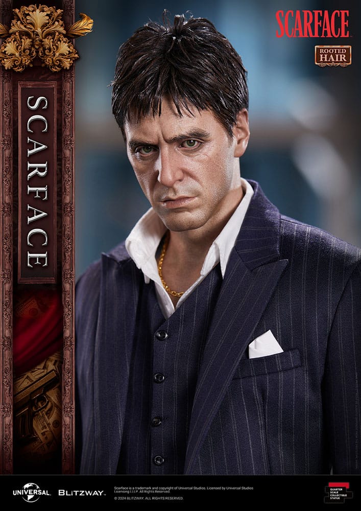 Scarface Superb Scale Statue 1/4 Tony Montana (Rooted Hair Version) 53 cm