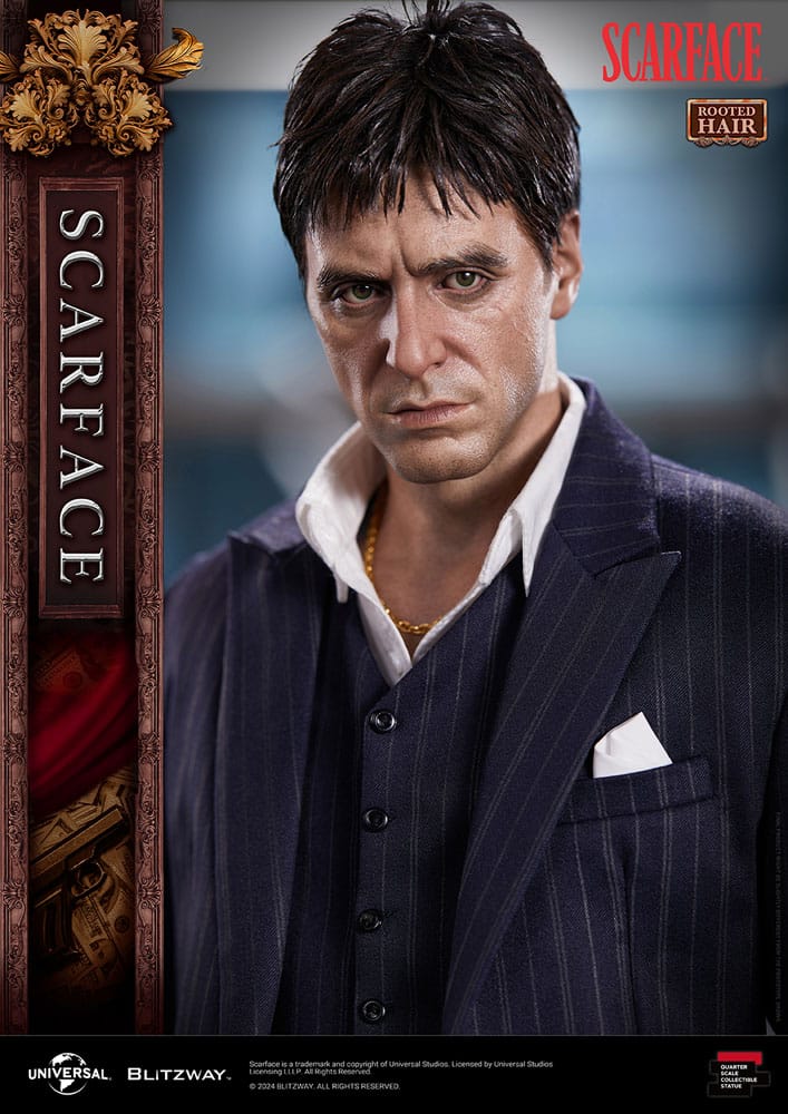 Scarface Superb Scale Statue 1/4 Tony Montana (Rooted Hair Version) 53 cm