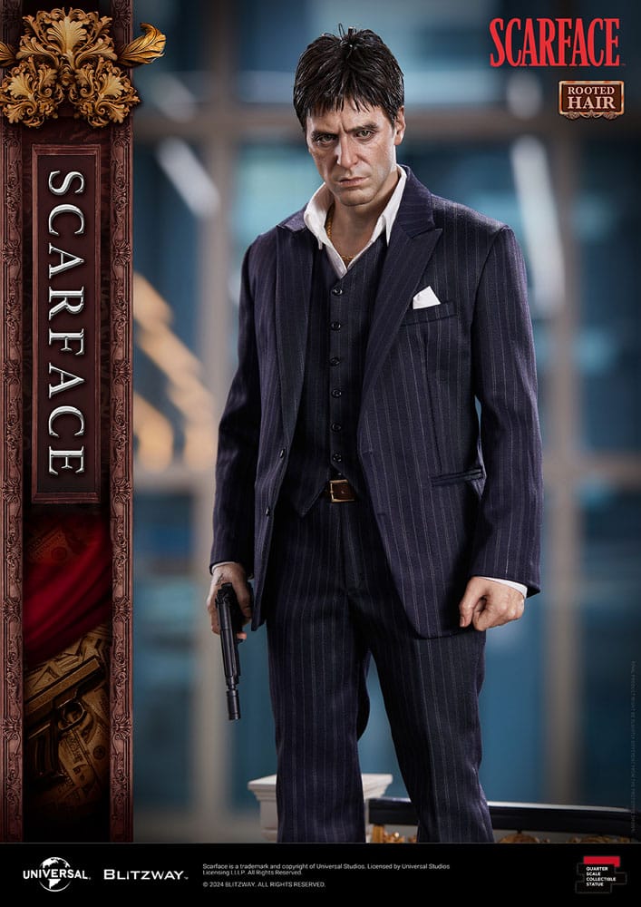 Scarface Superb Scale Statue 1/4 Tony Montana (Rooted Hair Version) 53 cm