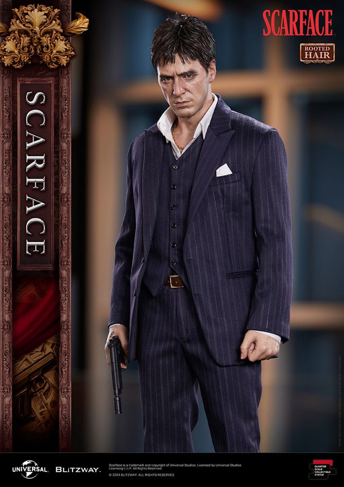 Scarface Superb Scale Statue 1/4 Tony Montana (Rooted Hair Version) 53 cm