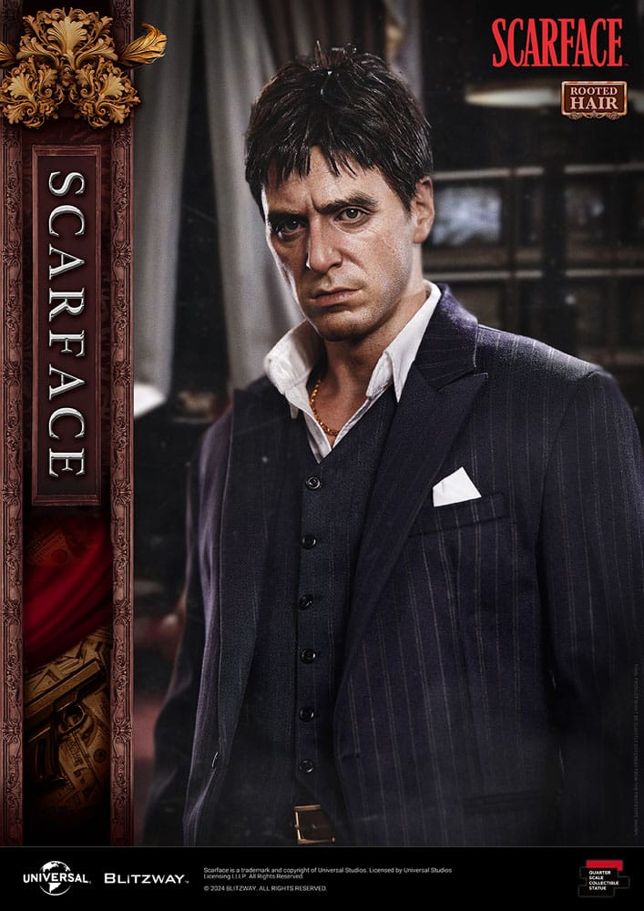 Scarface Superb Scale Statue 1/4 Tony Montana (Rooted Hair Version) 53 cm