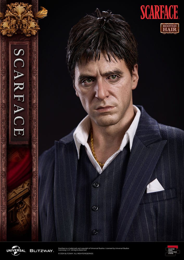 Scarface Superb Scale Statue 1/4 Tony Montana (Rooted Hair Version) 53 cm