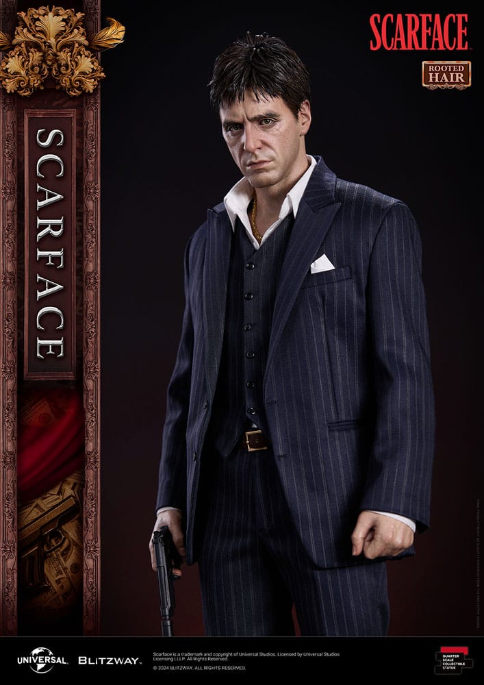 Scarface Superb Scale Statue 1/4 Tony Montana (Rooted Hair Version) 53 cm