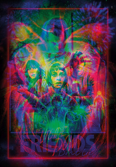 Stranger Things Metamorphic Art Collection Jigsaw Puzzle with Light-Up Effect The Upside (520 pieces)