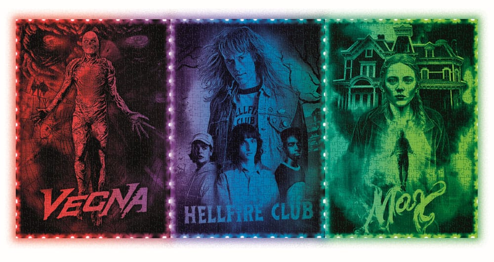Stranger Things Metamorphic Art Collection Jigsaw Puzzle with Light-Up Effect Vecna ​​(520 pieces)