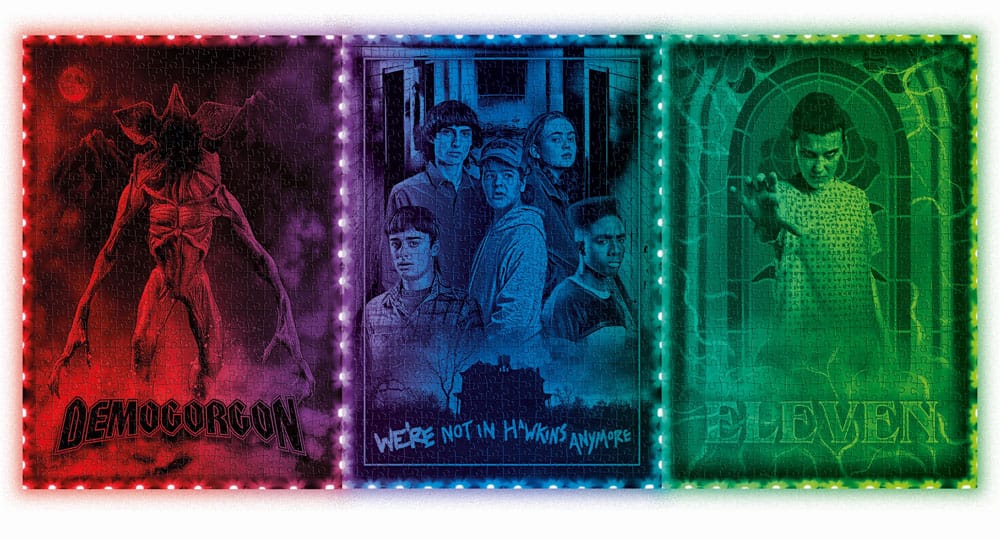 Stranger Things Metamorphic Art Collection Jigsaw Puzzle with Light-Up Effect Demogorgon (520 pieces)