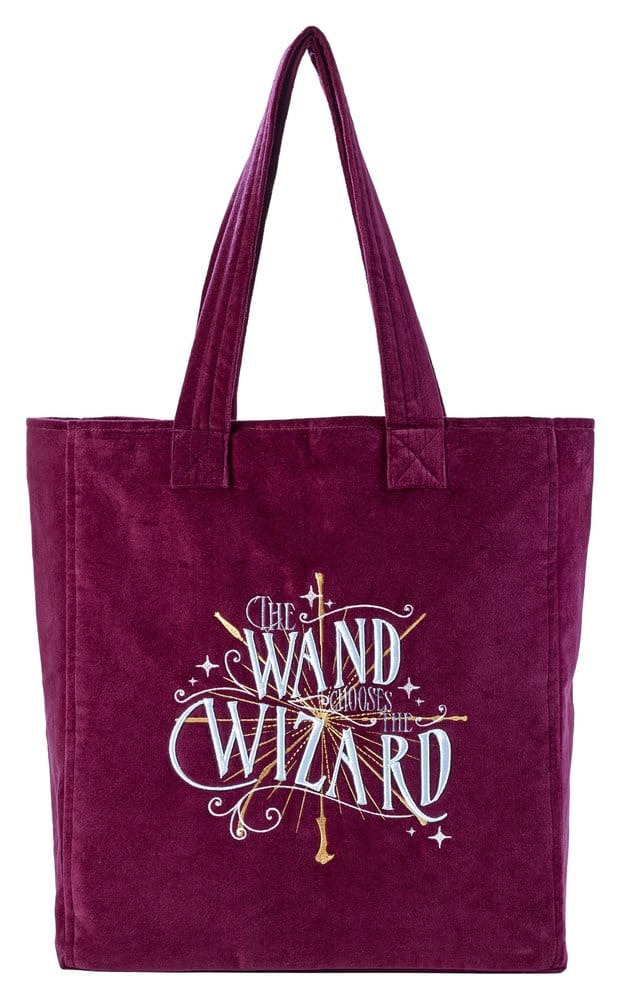 Harry Potter Tote Bag The Wand Chooses The Wizard Velvet
