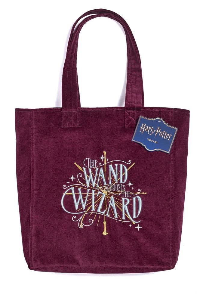 Harry Potter Tote Bag The Wand Chooses The Wizard Velvet