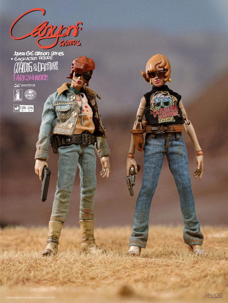 Death Gas Station Series Action Figures Canyon Sisters: Mrs. T &amp; Ms. L 15 cm