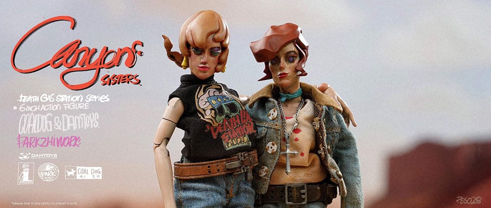 Death Gas Station Series Action Figures Canyon Sisters: Mrs. T &amp; Ms. L 15 cm