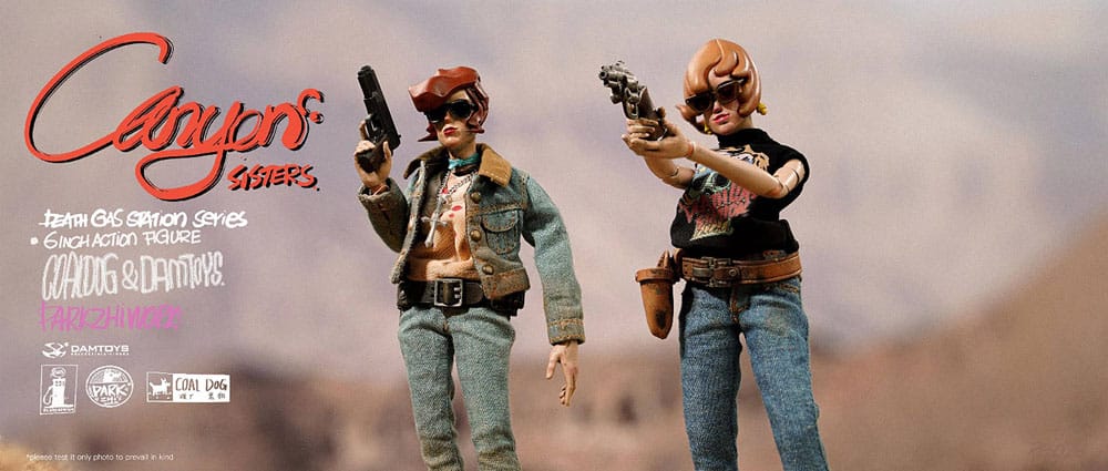 Death Gas Station Series Action Figures Canyon Sisters: Mrs. T &amp; Ms. L 15 cm