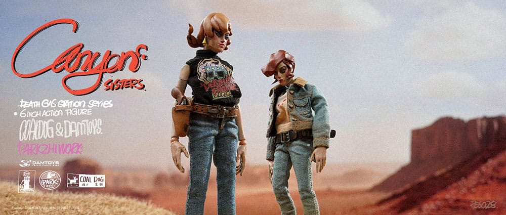 Death Gas Station Series Action Figures Canyon Sisters: Mrs. T &amp; Ms. L 15 cm