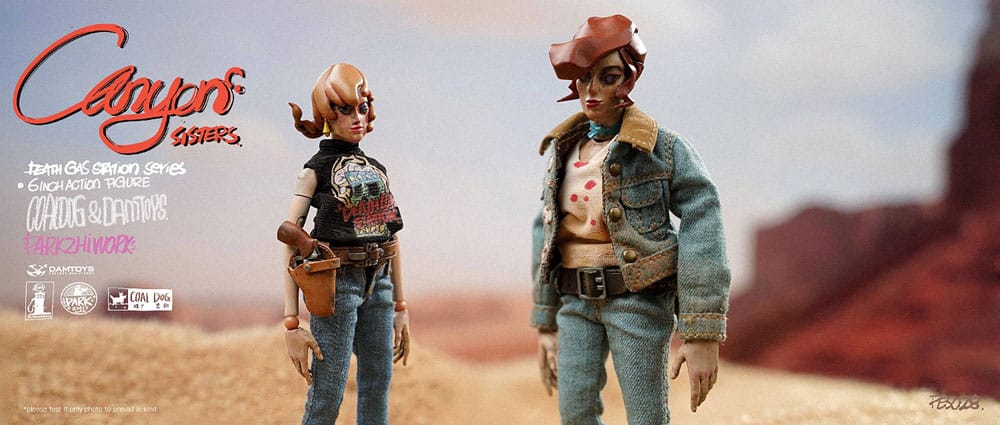 Death Gas Station Series Action Figures Canyon Sisters: Mrs. T &amp; Ms. L 15 cm