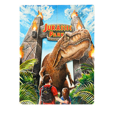 Jurassic Park WoodArts 3D Wooden Wall Art Rex Attack 30 x 40 cm