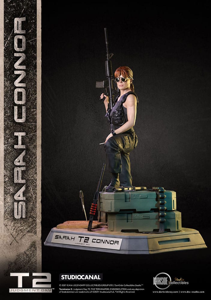 Terminator 2 Judgement Day Premium Statue 1/3 Sarah Connor T2 30th Anniversary Edition 71 cm - Damaged packaging