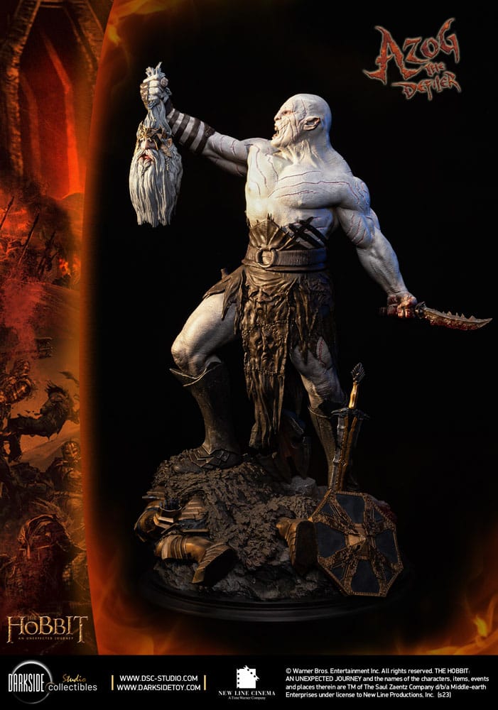 The Hobbit QS Series Statue 1/4 Azog The Defiler John Howe Signature Edition 68 cm