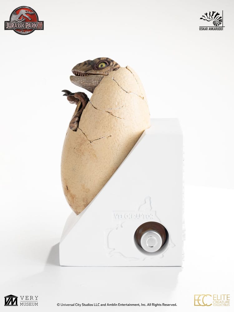 Jurassic Park III ECC Elite Creature Line Statue White Queen Hatching Egg 13 cm