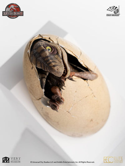Jurassic Park III ECC Elite Creature Line Statue White Queen Hatching Egg 13 cm