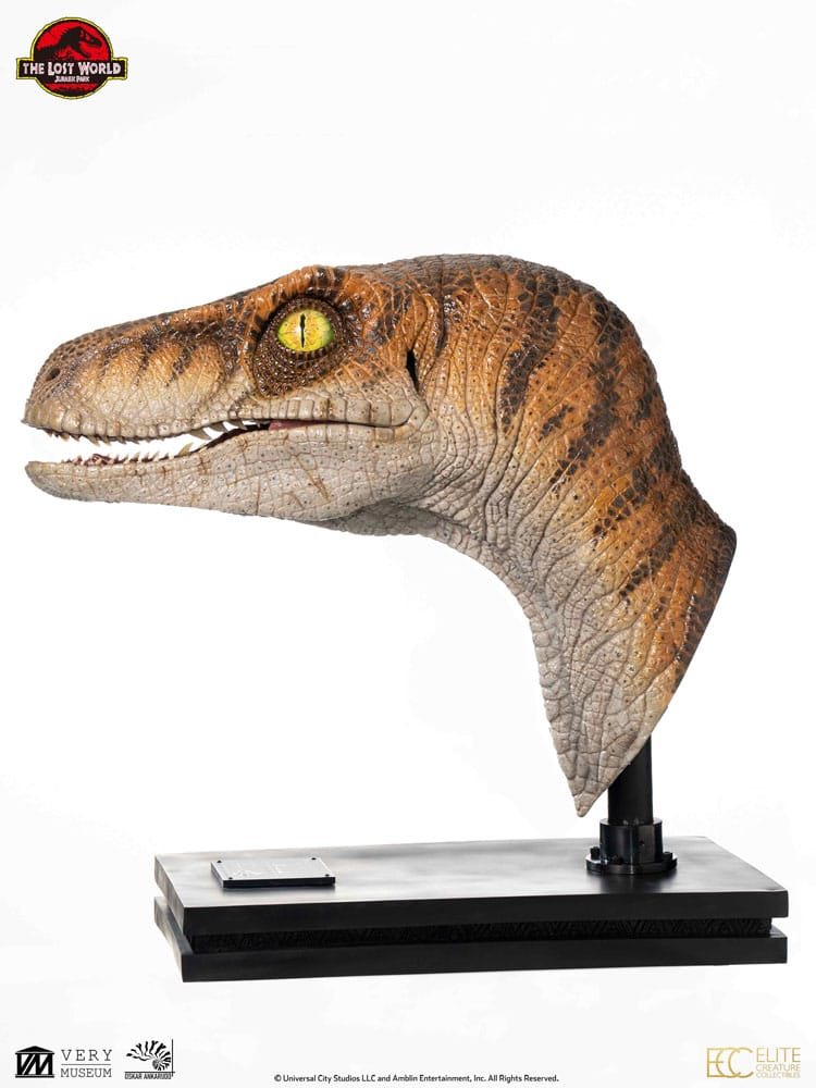 Jurassic Park Life-Size Bust Male Velociraptor 75 cm