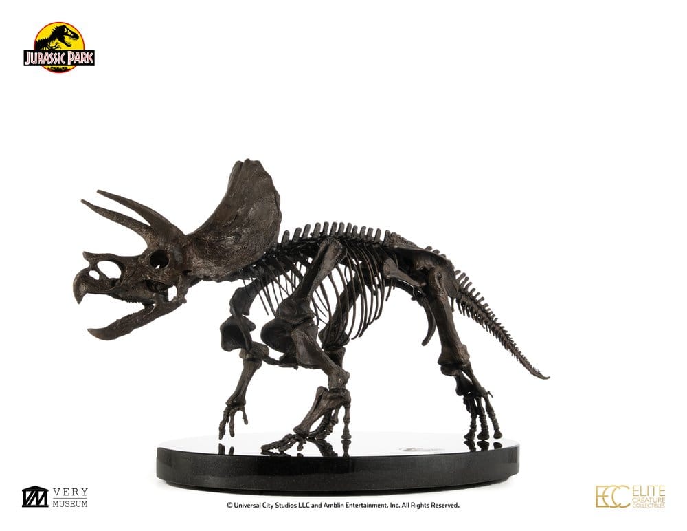 Jurassic World ECC Elite Creature Line Statue 1/12 Triceratops Fossil Skeleton Bronze 33 cm