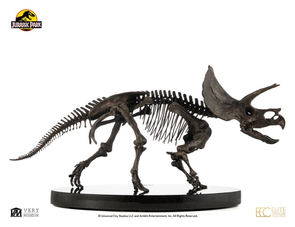 Jurassic World ECC Elite Creature Line Statue 1/12 Triceratops Fossil Skeleton Bronze 33 cm