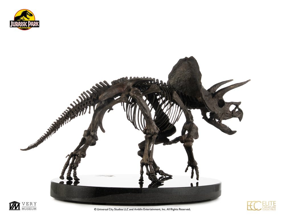 Jurassic World ECC Elite Creature Line Statue 1/12 Triceratops Fossil Skeleton Bronze 33 cm