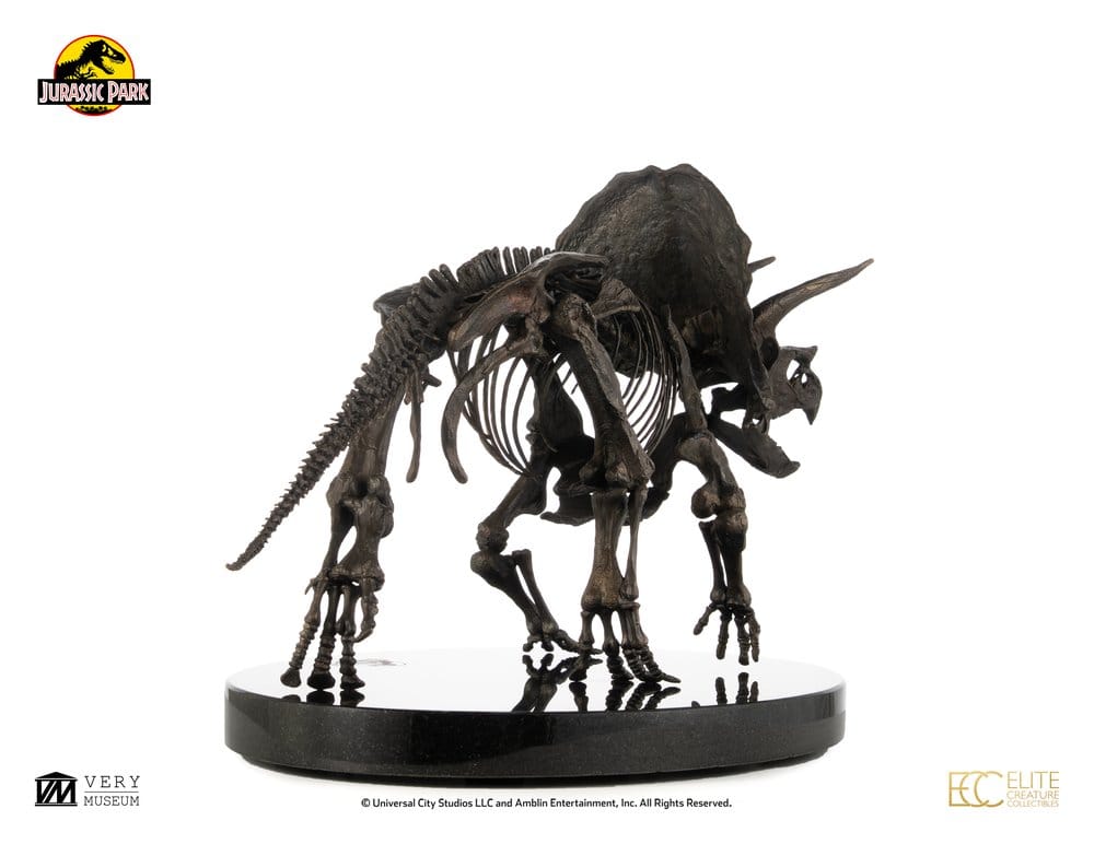 Jurassic World ECC Elite Creature Line Statue 1/12 Triceratops Fossil Skeleton Bronze 33 cm