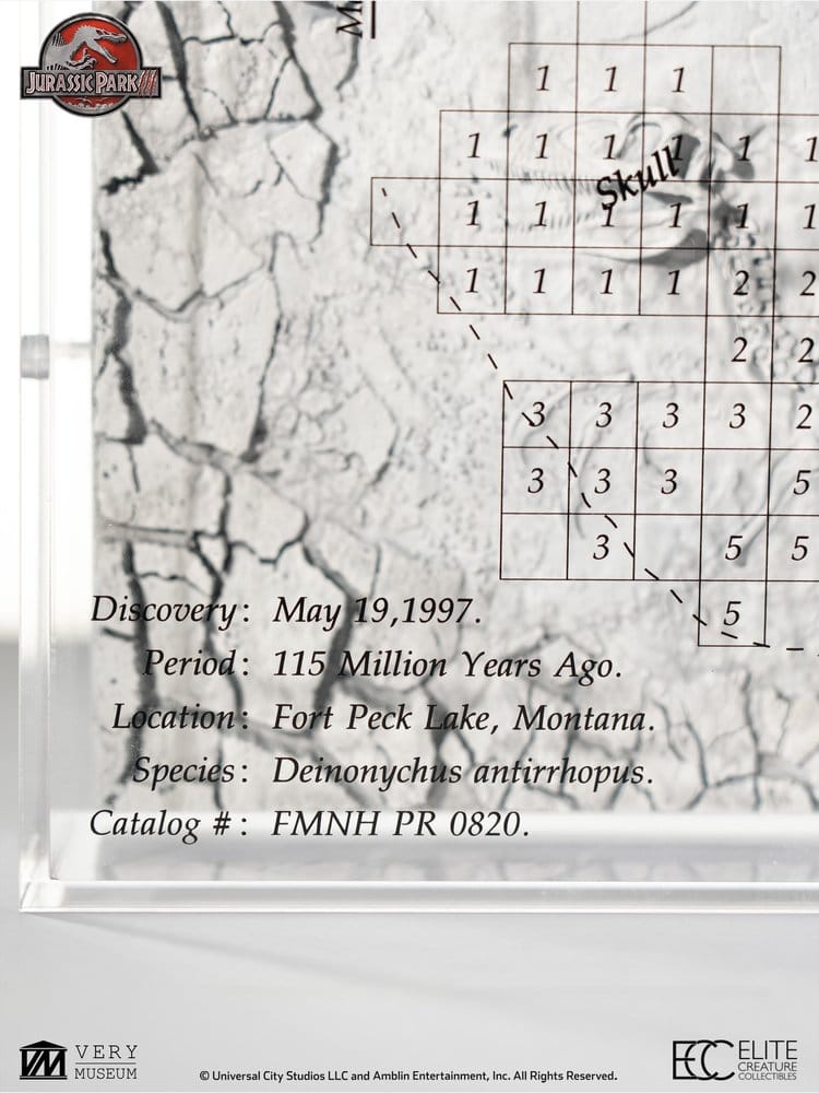 Jurassic Park III Excavation Map Velociraptor 27 cm