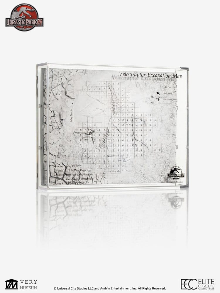 Jurassic Park III Excavation Map Velociraptor 27 cm