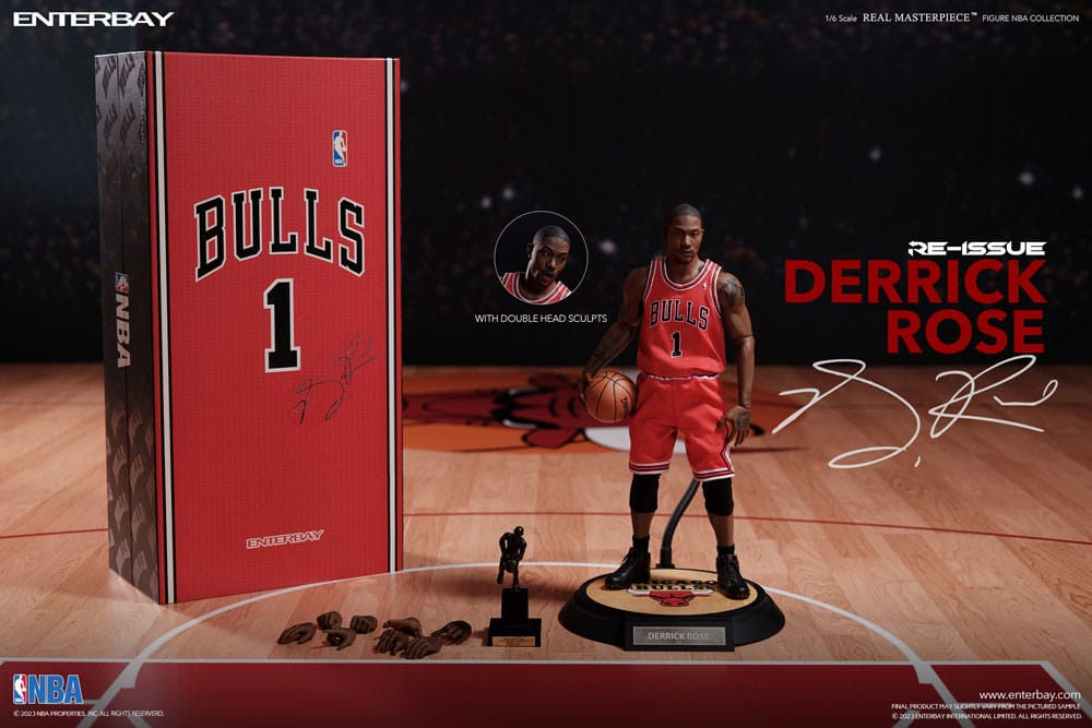 NBA Collection Real Masterpiece Action Figure 1/6 Derrick Rose Limited Retro Edition 30 cm - Damaged packaging