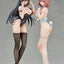 Ikomochi Original Character Statues 1/6 Black Bunny Aoi & White Bunny Natsume 30 - 31 cm