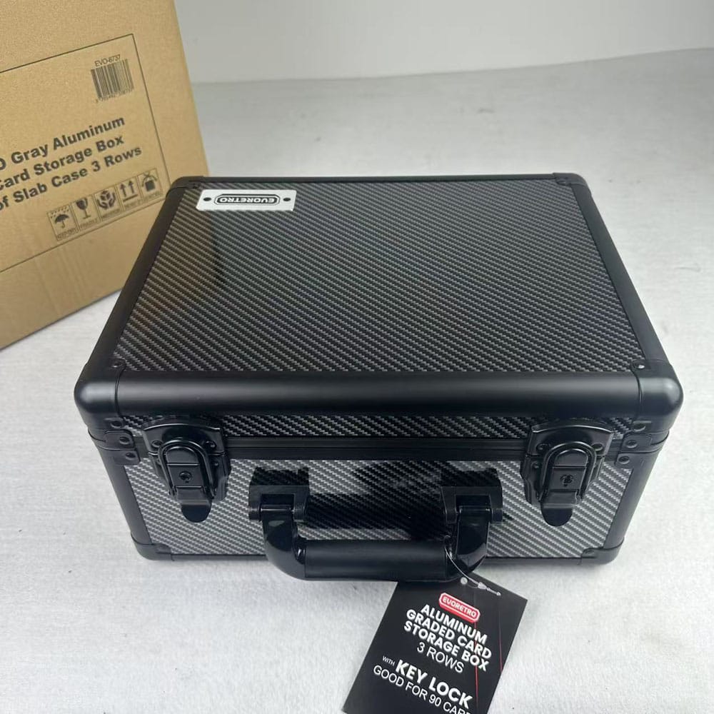 Evoretro Trading Card Suitcase Silver/Gray Small