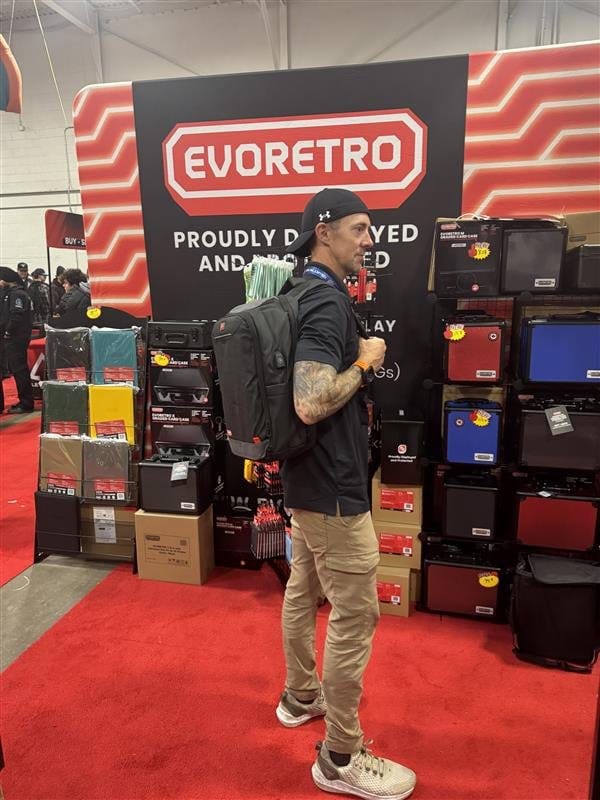 Evoretro Travel Backpack and Mini-Carrying Case Bundle Kit Black