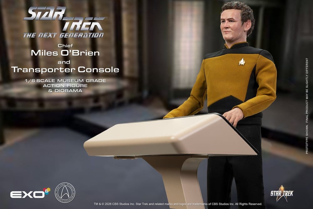 Star Trek: The Next Generation Action Figure 1/6 Chief Miles O'Brien with Transporter Console 30 cm