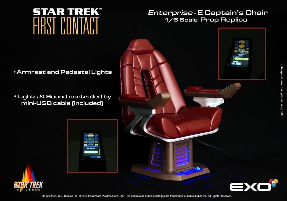Star Trek: First Contact Replica 1/6 Captain's Chair 15 cm