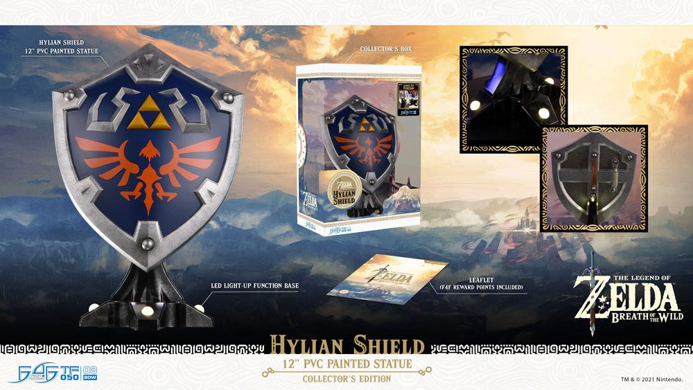 The Legend of Zelda Breath of the Wild PVC Statue Hylian Shield Collector's Edition 29 cm - Damaged packaging