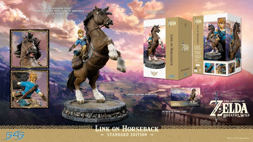 The Legend of Zelda Breath of the Wild Statue Link on Horseback 56 cm