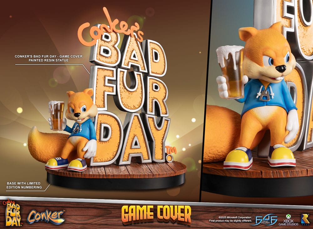Conker´s Bad Fur Day Statue Game Cover Exclusive Edition 45 cm