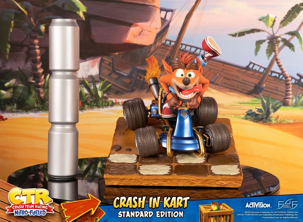 Crash Team Racing Nitro-Fueled Statue Crash in Kart 31 cm