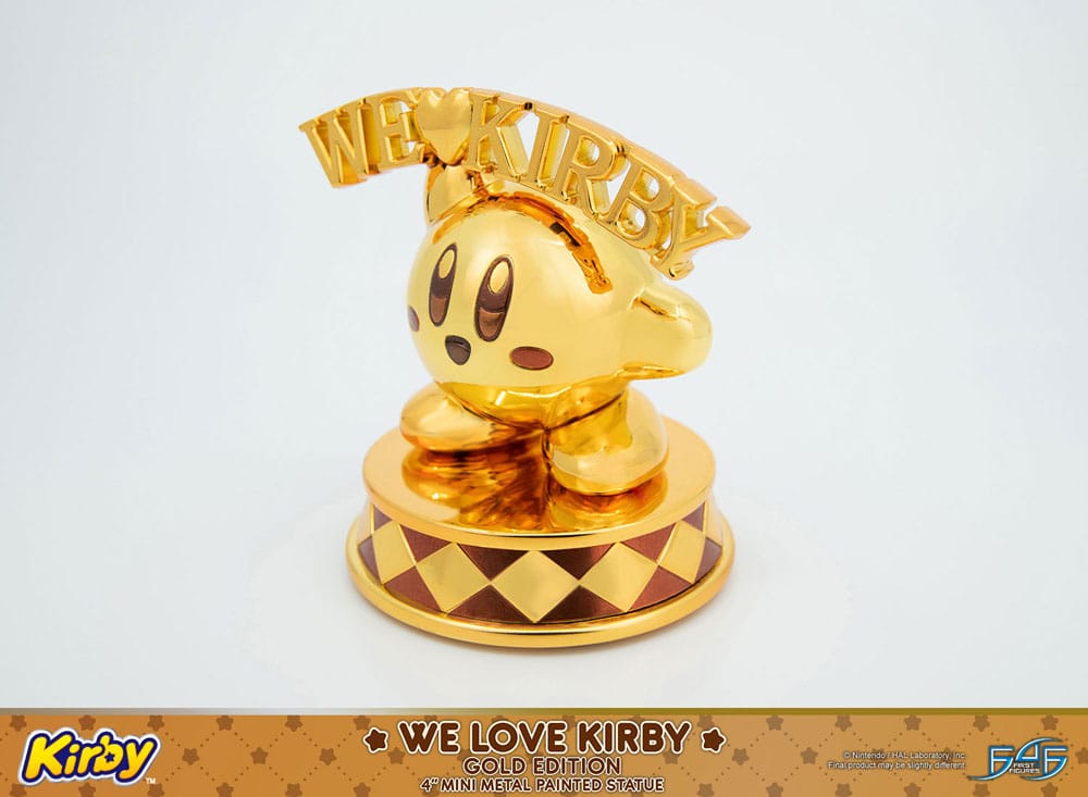 Kirby DieCast Statue We Love Kirby Gold Edition 10 cm