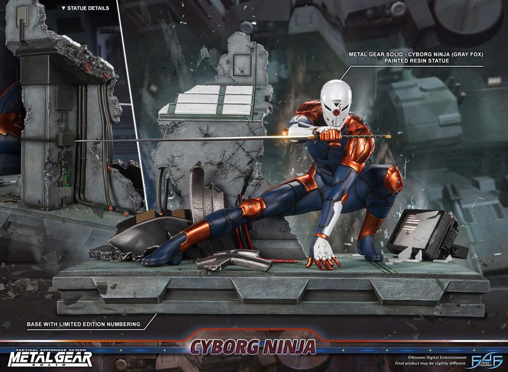 Metal Gear Solid Statue Cyborg Ninja (Grey Fox) 41 cm
