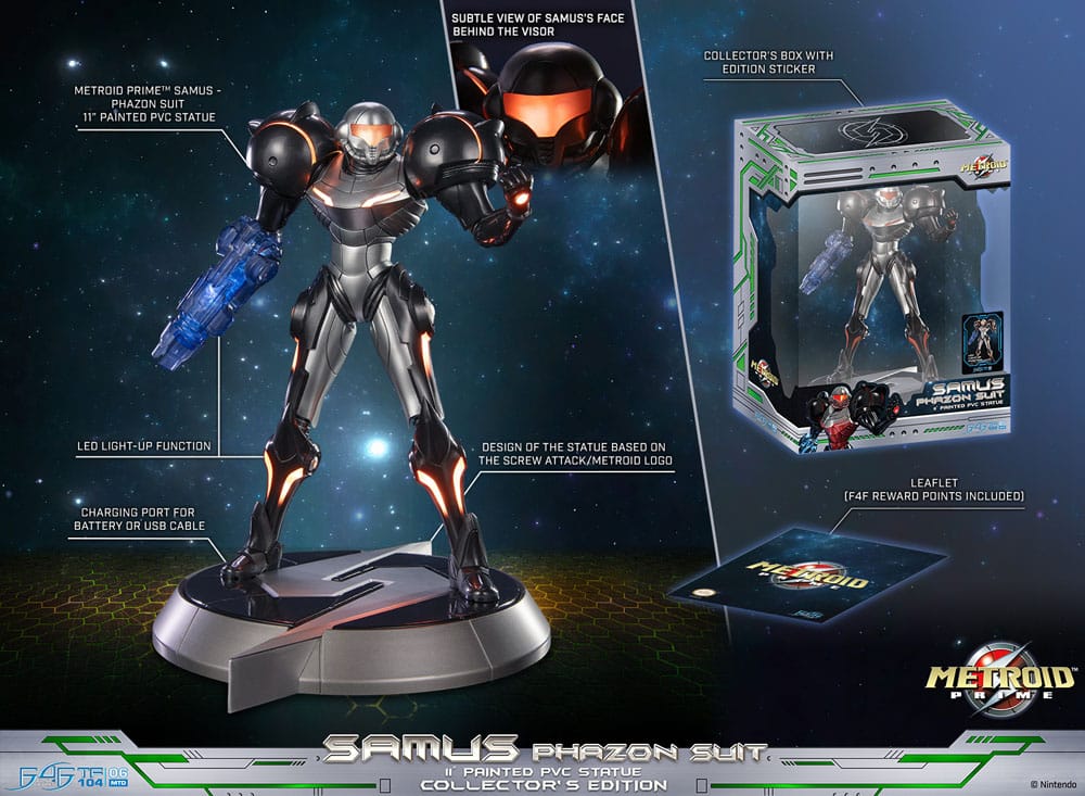 Metroid Prime PVC Statue Samus Phazon Suit Collector´s Edition 28 cm - Damaged packaging