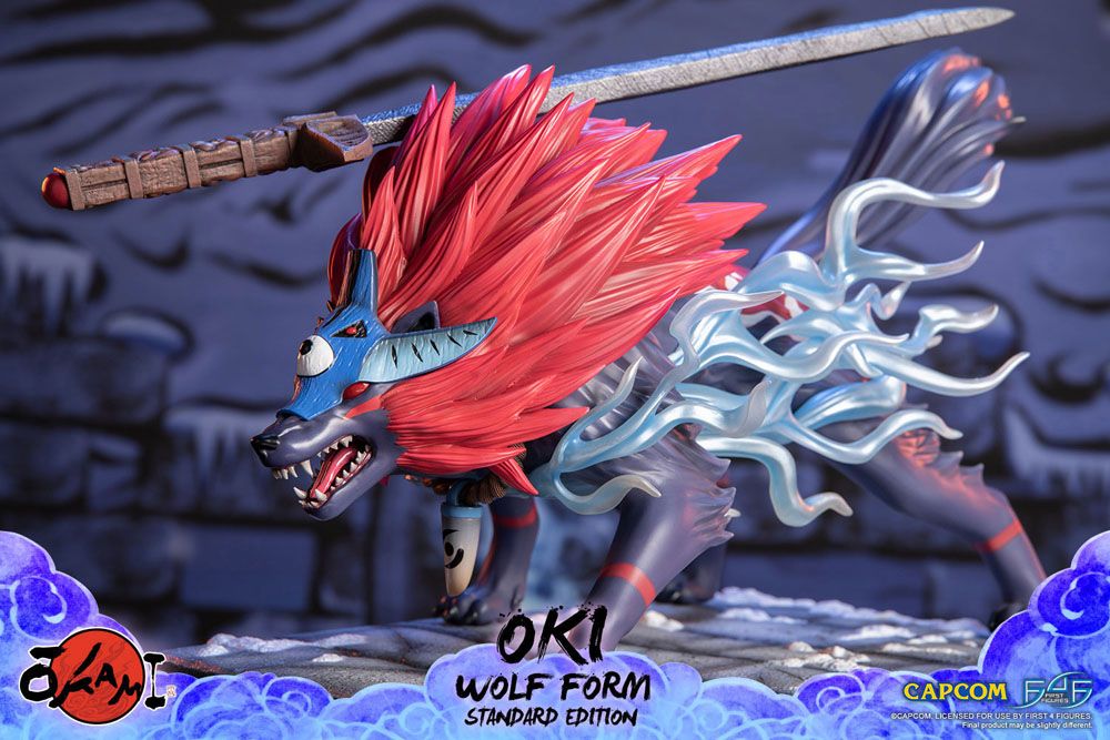 Okami Statue Oki (Wolf Form) 35 cm