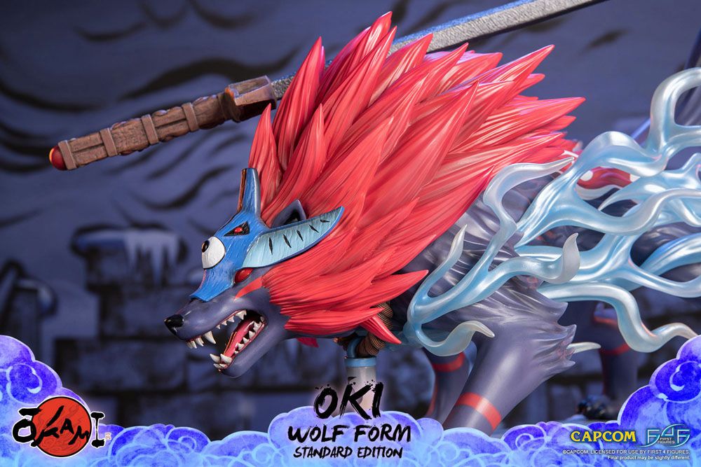 Okami Statue Oki (Wolf Form) 35 cm