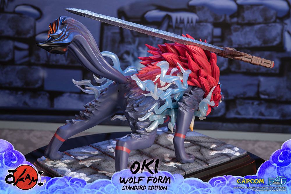 Okami Statue Oki (Wolf Form) 35 cm