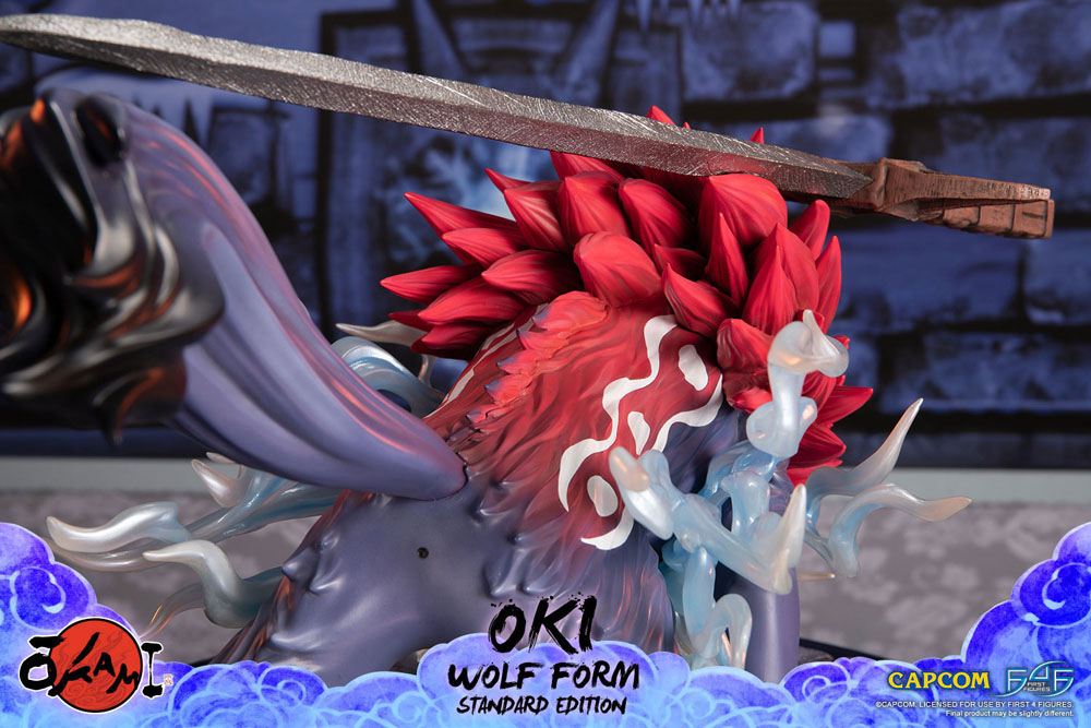 Okami Statue Oki (Wolf Form) 35 cm