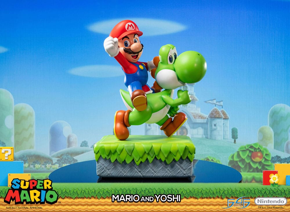 Super Mario Statue Mario &amp; Yoshi 48 cm