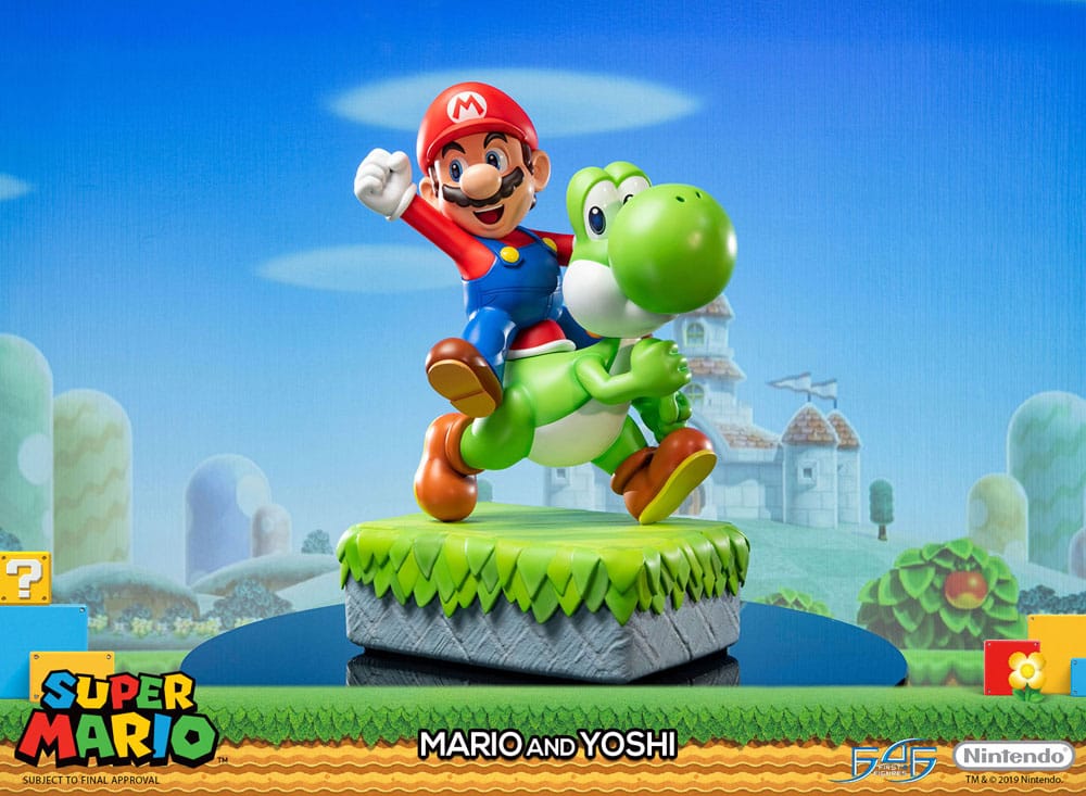 Super Mario Statue Mario &amp; Yoshi 48 cm
