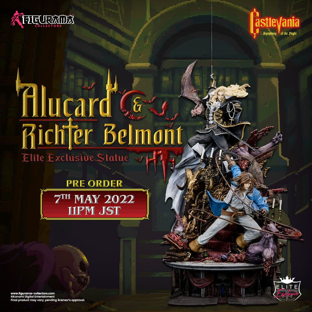 Castlevania: Symphony of the Night Elite Exclusive Statue 1/6 Alucard & Richter Belmont 91 cm